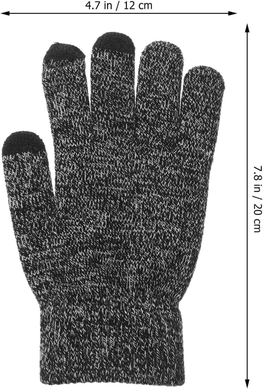 1 Pair Autumn and Winter Knitted Gloves Mens Gloves Mens Gloves Hand Warming Gloves Men's Gloves