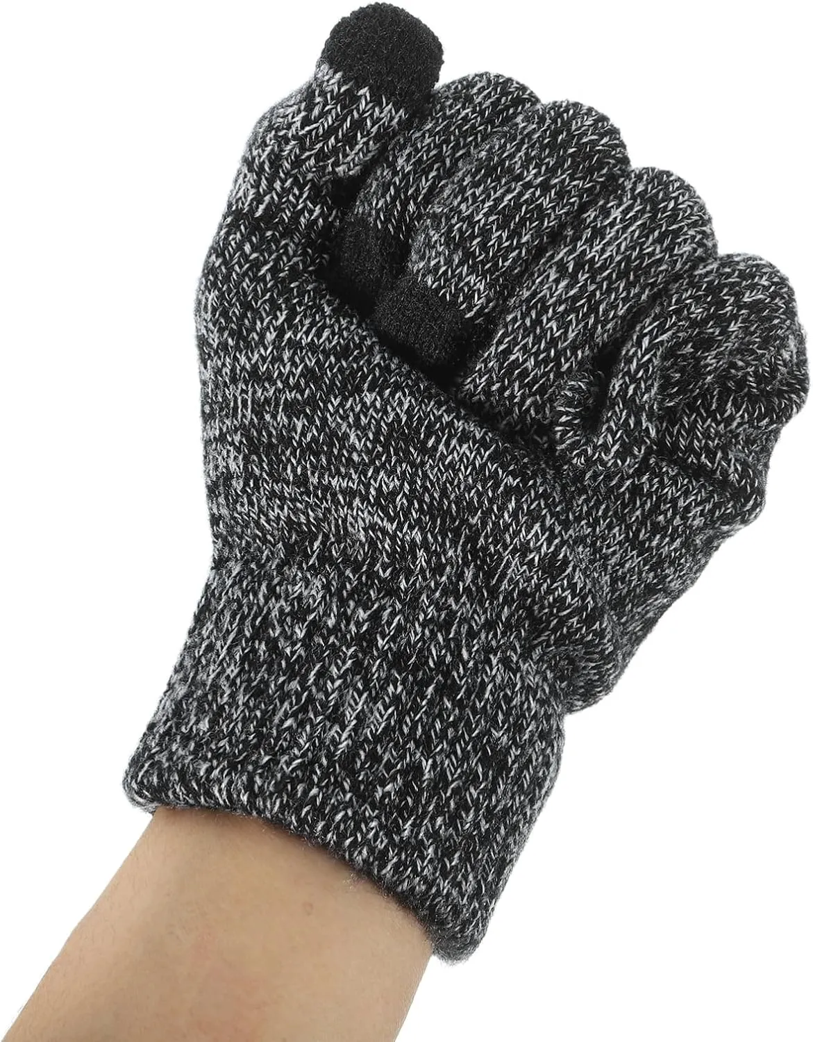 1 Pair Autumn and Winter Knitted Gloves Mens Gloves Mens Gloves Hand Warming Gloves Men's Gloves