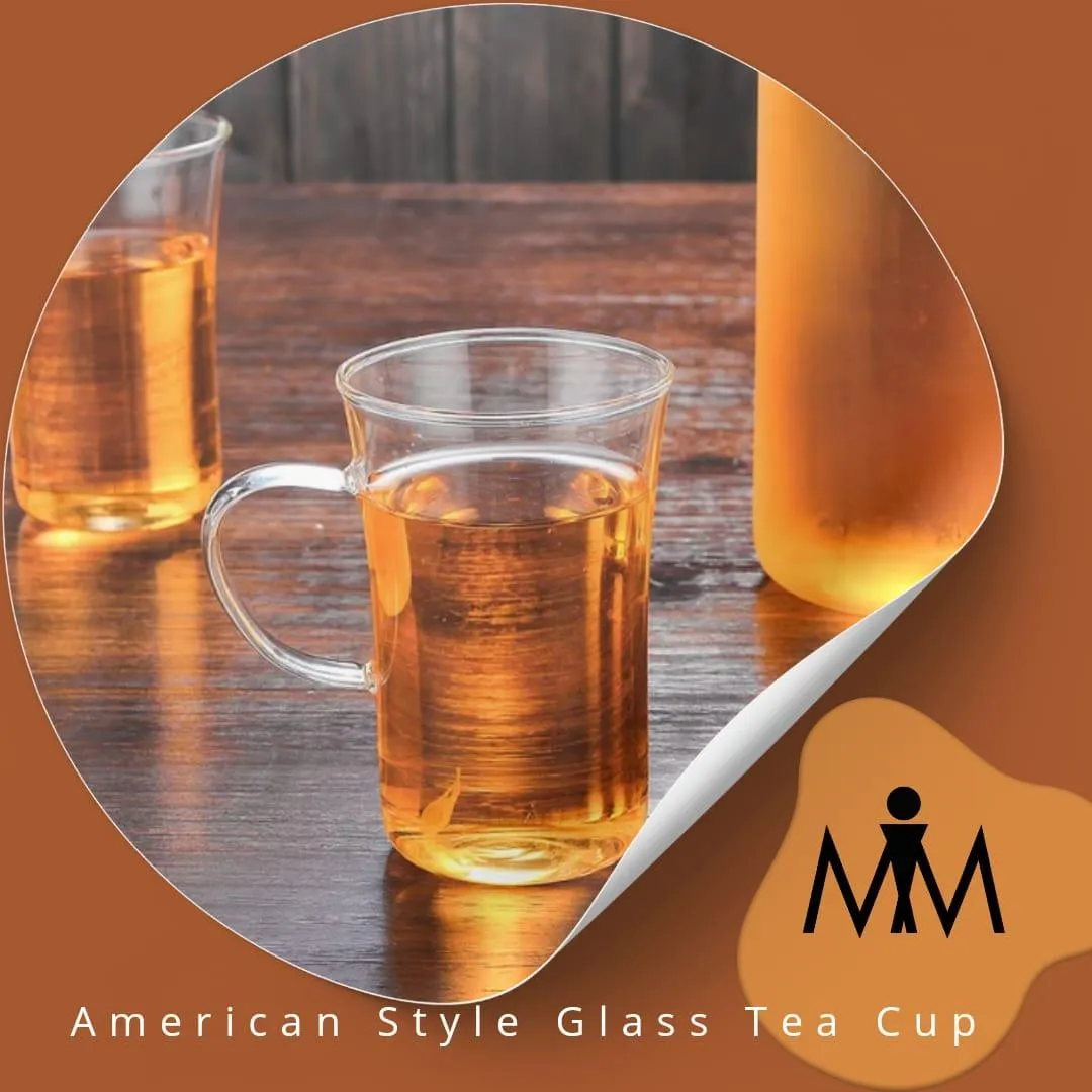American style glass mug 200 ml | heat resistant