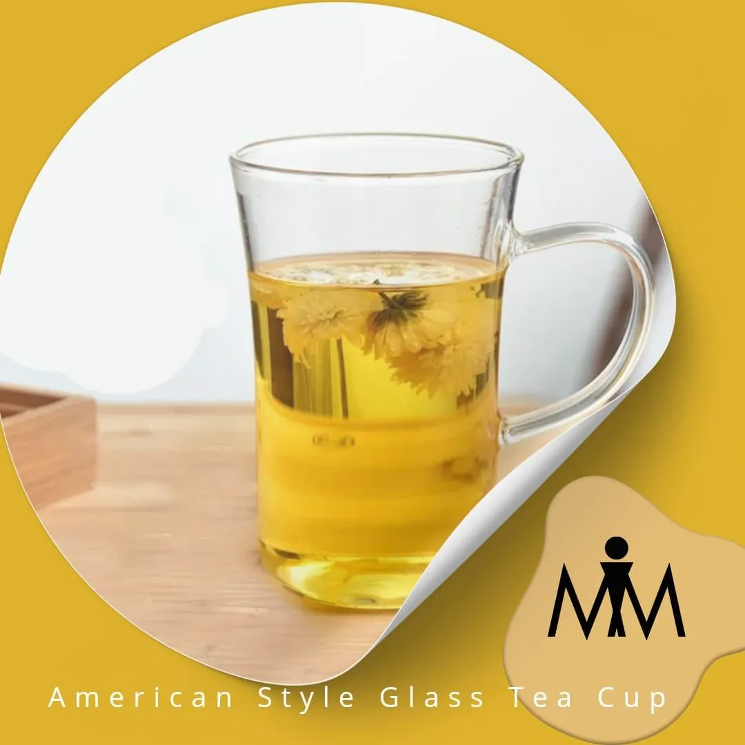 American style glass mug 200 ml | heat resistant