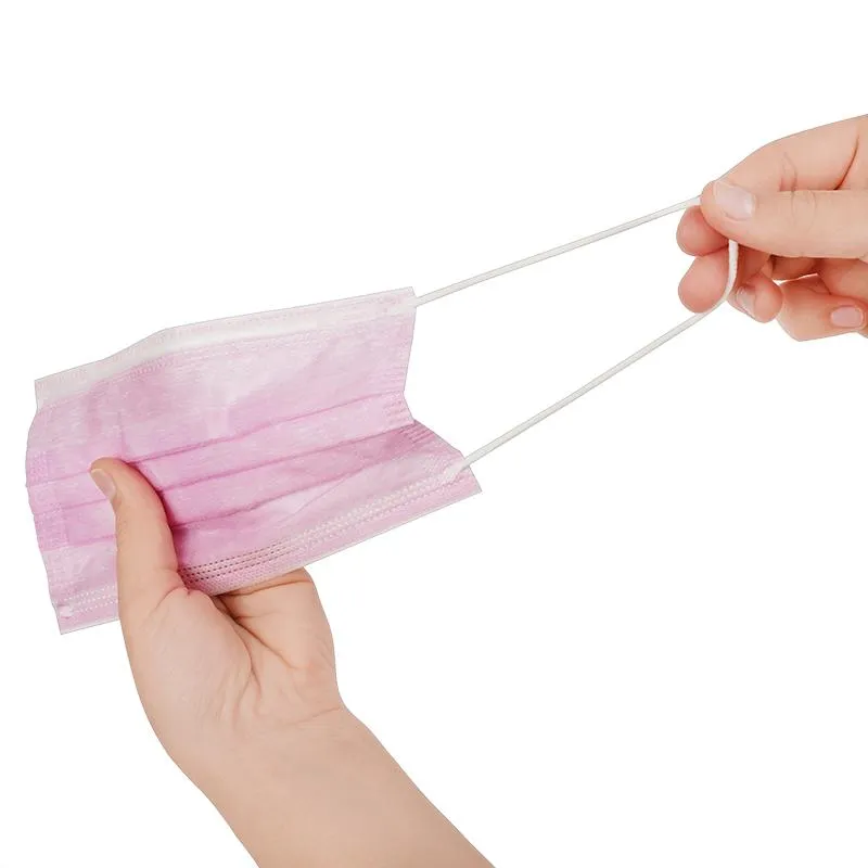 Annie Kids Sterile Face Masks with Elastic Earloops - Soft Pink #3764
