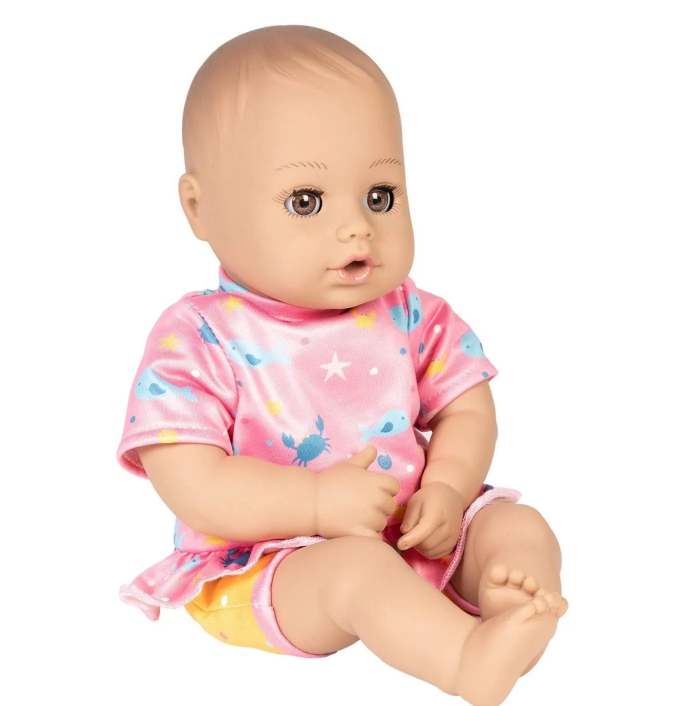 Beach Baby Doll with Sun-Activated Freckles, Clothes & Accessories Set - Baby Rose