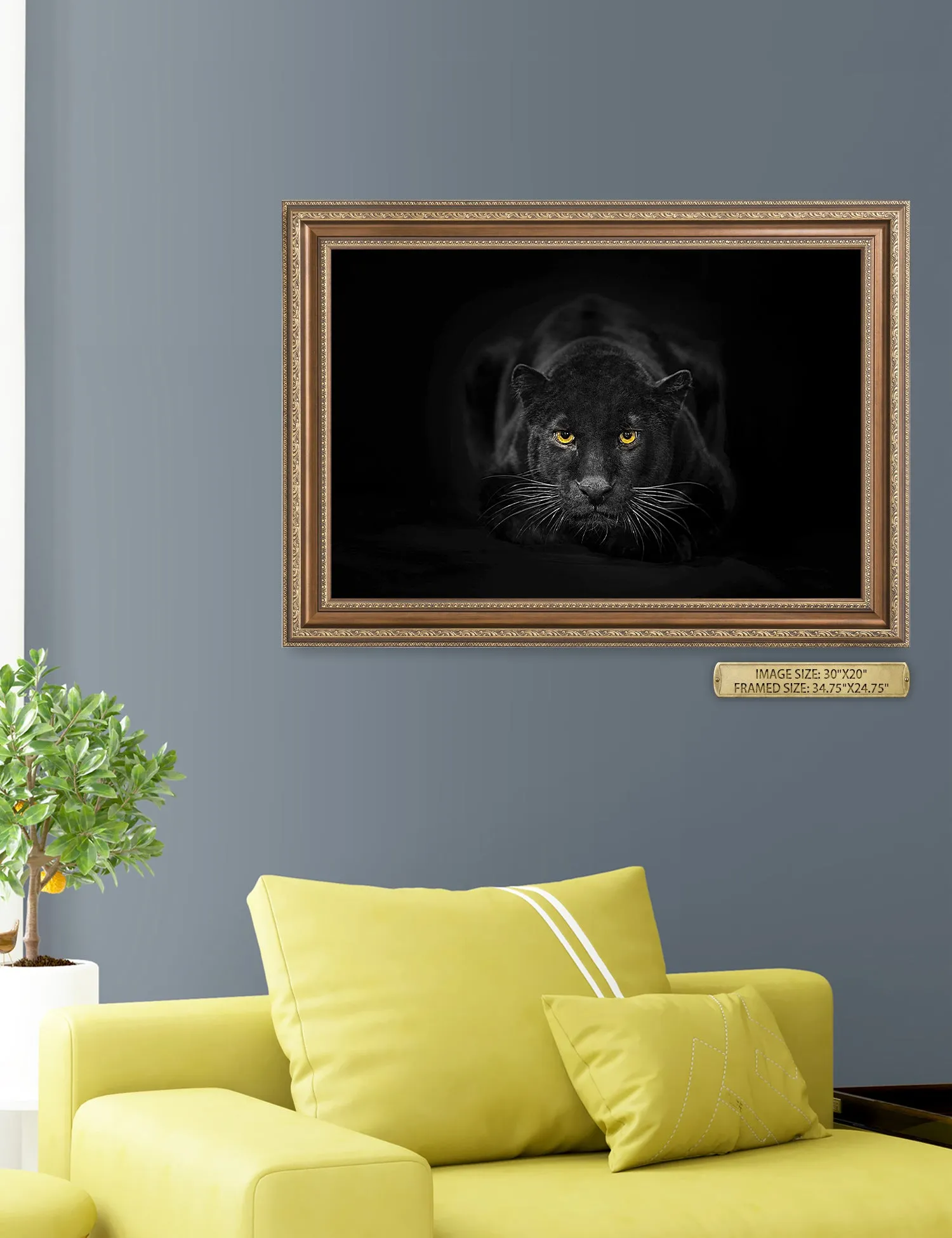 Black Panther Wild Animal Wall Art.