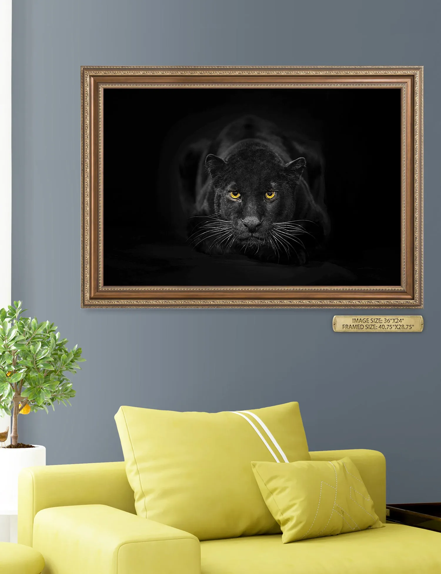 Black Panther Wild Animal Wall Art.