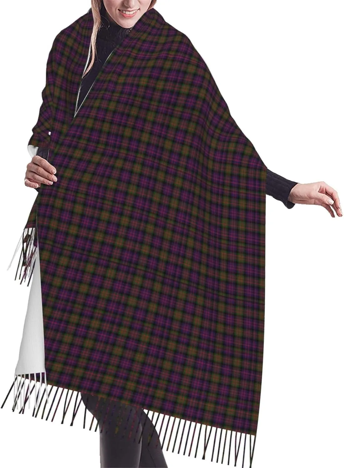 Clan Macdougall Tartan Imitation Cashmere Tassel Scarf Winter Scarf Autumn Softest Classic Warm
