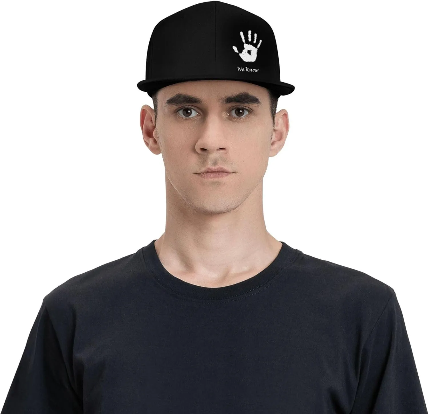 Dark Brotherhood We Know Flat Bill Baseball Cap Funny Snapback Hat Hip Hop Adjustable Dad Trucker Hats