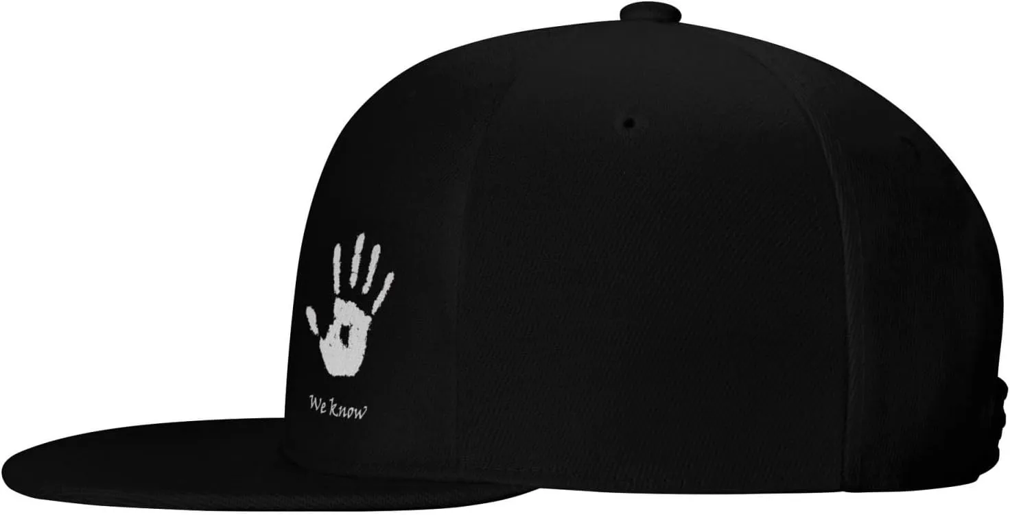 Dark Brotherhood We Know Flat Bill Baseball Cap Funny Snapback Hat Hip Hop Adjustable Dad Trucker Hats