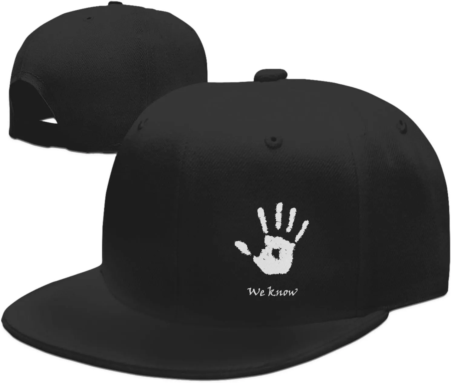 Dark Brotherhood We Know Flat Bill Baseball Cap Funny Snapback Hat Hip Hop Adjustable Dad Trucker Hats