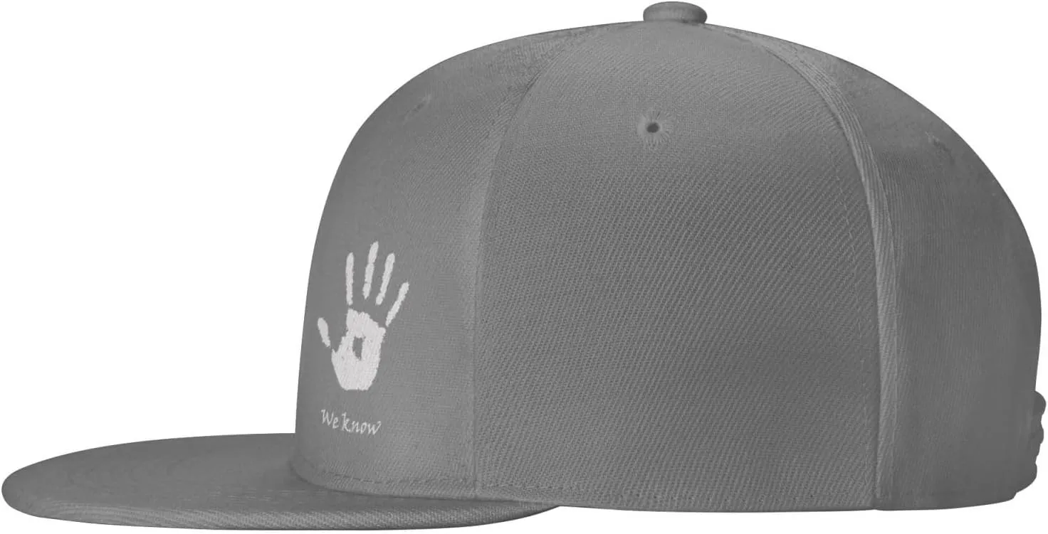 Dark Brotherhood We Know Flat Bill Baseball Cap Funny Snapback Hat Hip Hop Adjustable Dad Trucker Hats