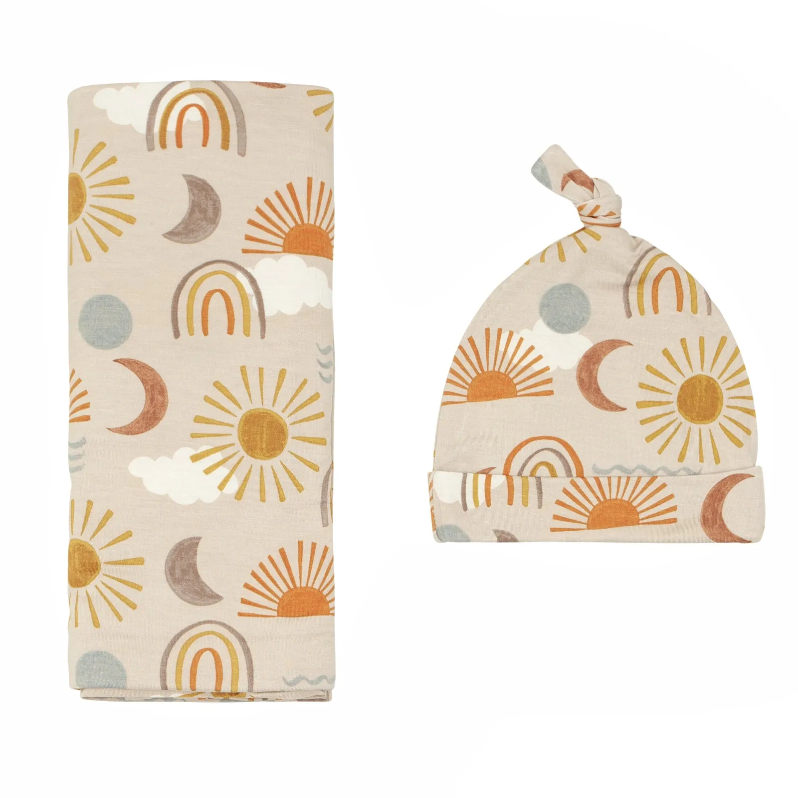 Desert Sunrise Swaddle & Hat Set