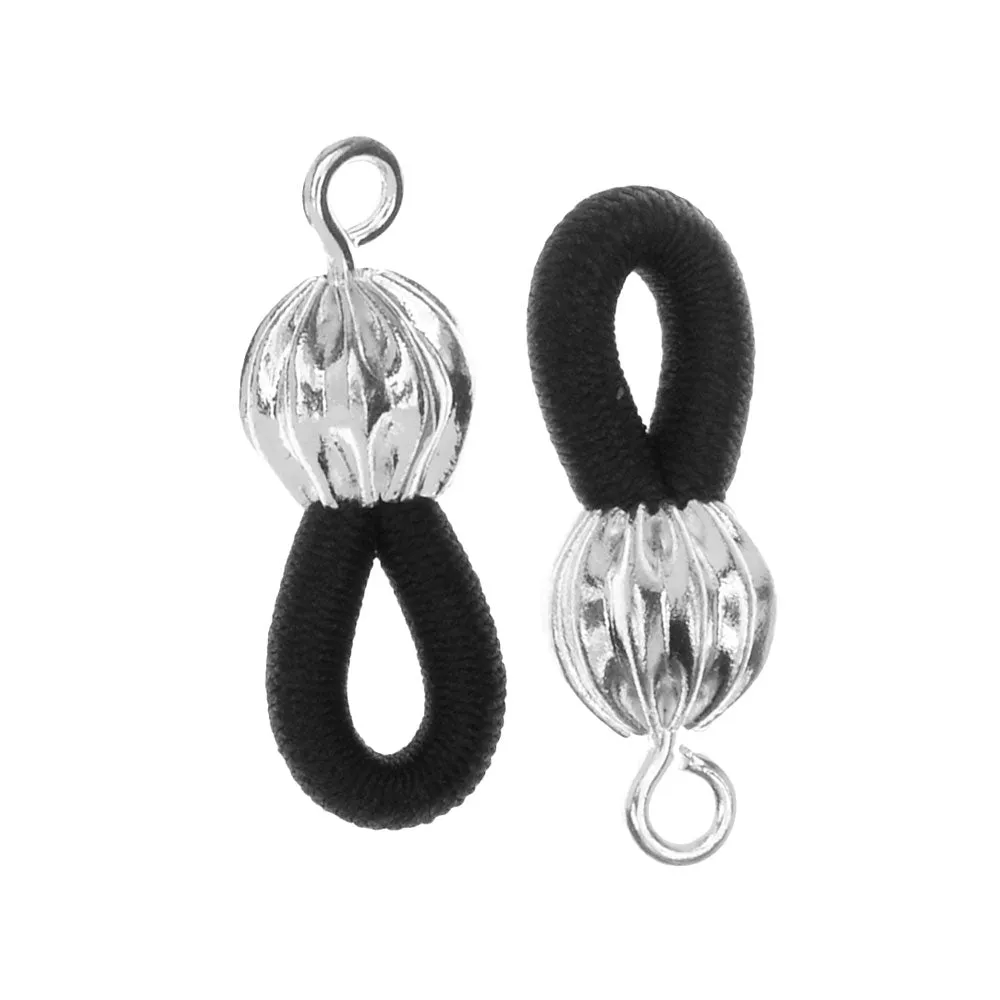 Ends For Eyeglass Chain / Holder Silver Plated (6 Pairs)