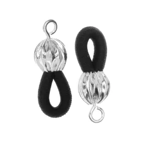 Ends For Eyeglass Chain / Holder Silver Plated (6 Pairs)