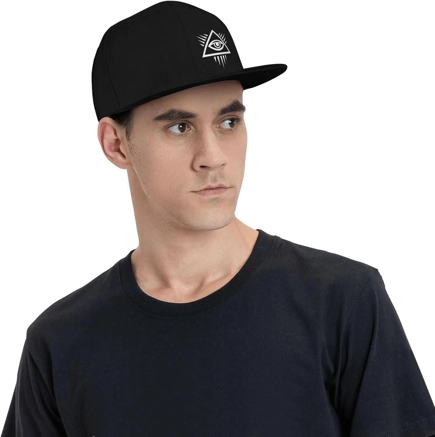 Eye of God All Seeing Flat Bill Baseball Cap Funny Snapback Hat Hip Hop Adjustable Dad Trucker Hats