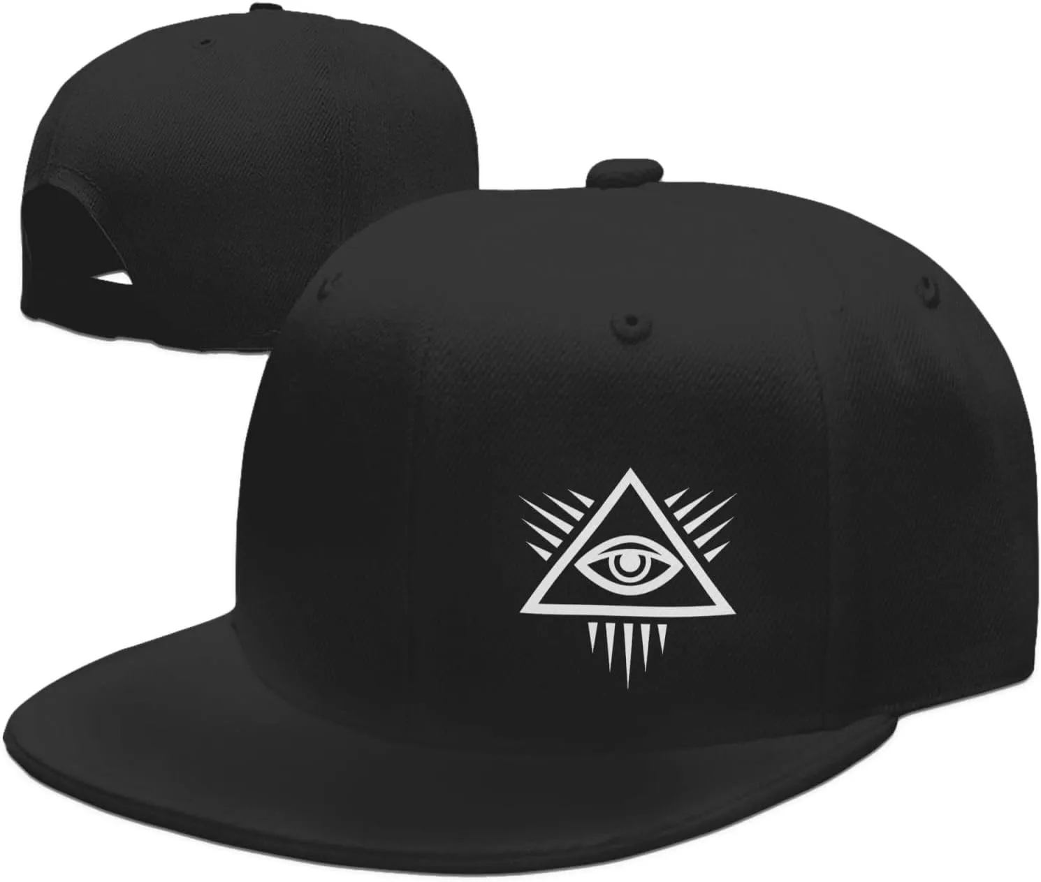 Eye of God All Seeing Flat Bill Baseball Cap Funny Snapback Hat Hip Hop Adjustable Dad Trucker Hats