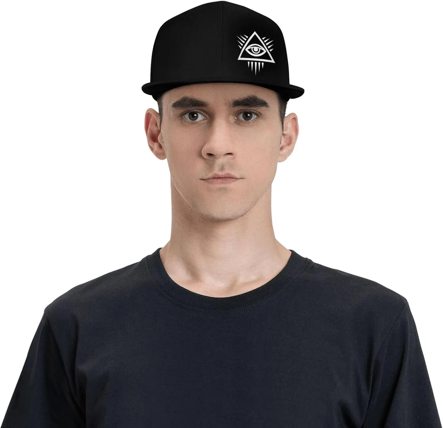 Eye of God All Seeing Flat Bill Baseball Cap Funny Snapback Hat Hip Hop Adjustable Dad Trucker Hats