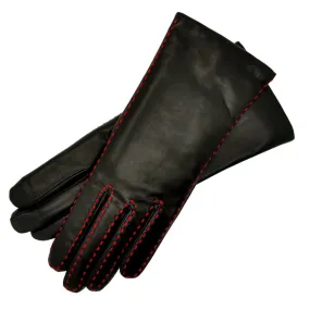 Foligno Black with Red Leather Gloves