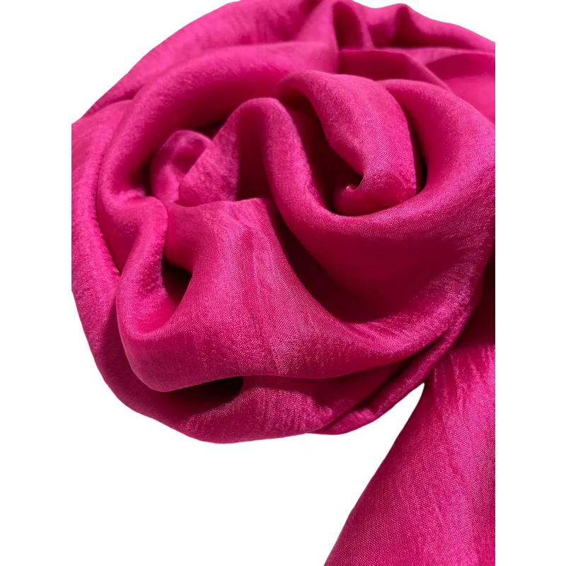 Fuchsia Margilan Silk Gauze for Wet Felting, Craft Fabric Silk Natural Silk Silk For Scarves Hand Dyed, Price for 2 Meters