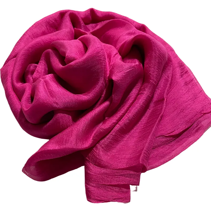 Fuchsia Margilan Silk Gauze for Wet Felting, Craft Fabric Silk Natural Silk Silk For Scarves Hand Dyed, Price for 2 Meters