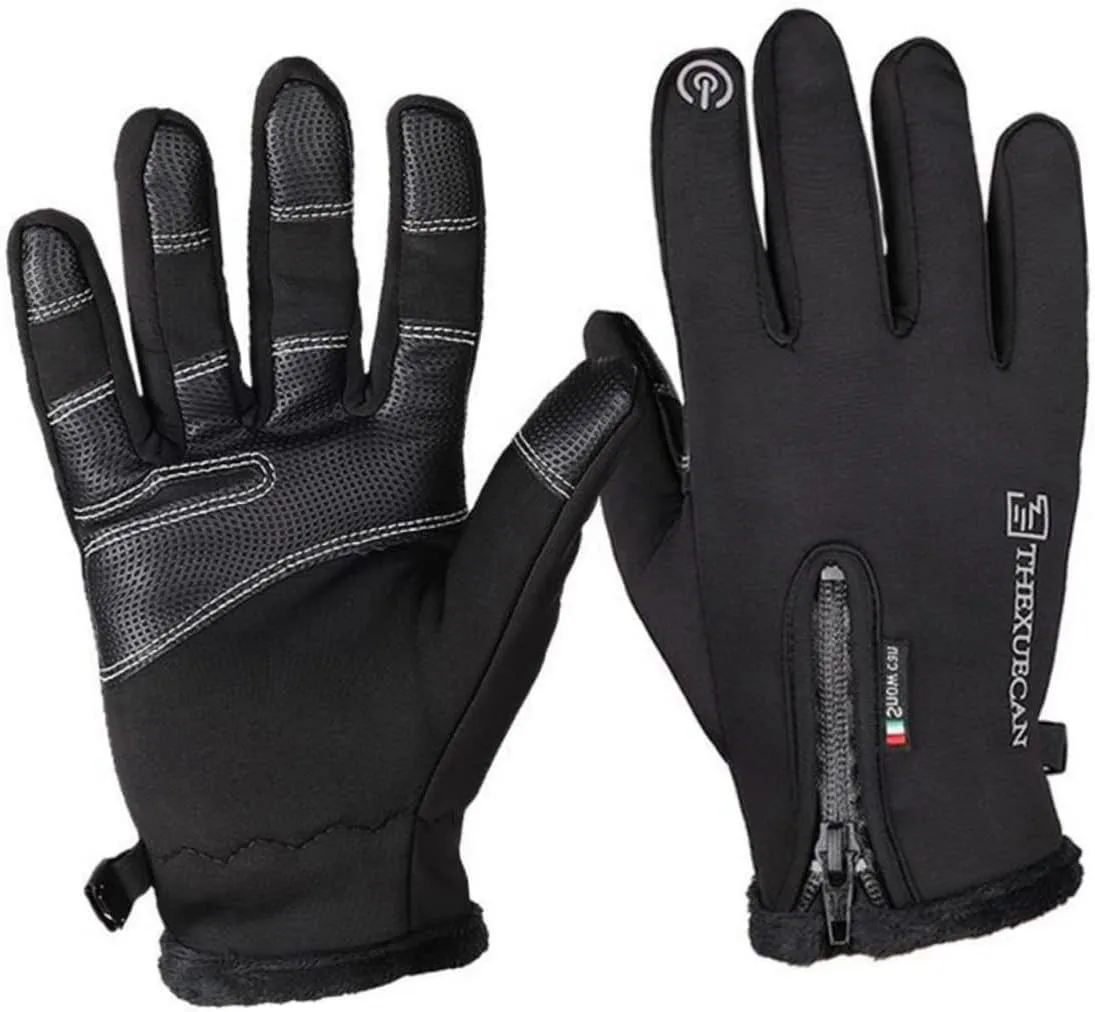 Homoyoyo 1 Pair Touchscreen Gloves for Men Windproof Warm Insulated Gloves Skid Grip Perfect for Winter Activities