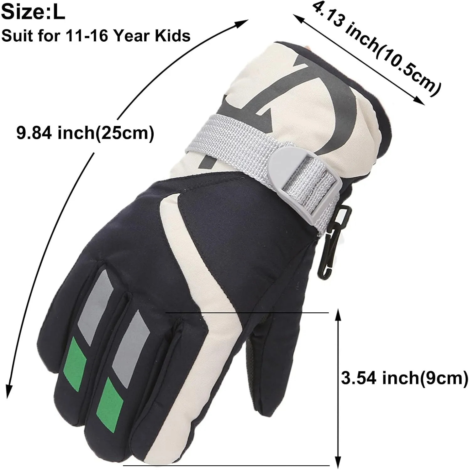 Infant and Baby Mittens Waterproof Insulated Snow Gloves Ourdoor Sports Ski Mittens for Baby Girls Boys