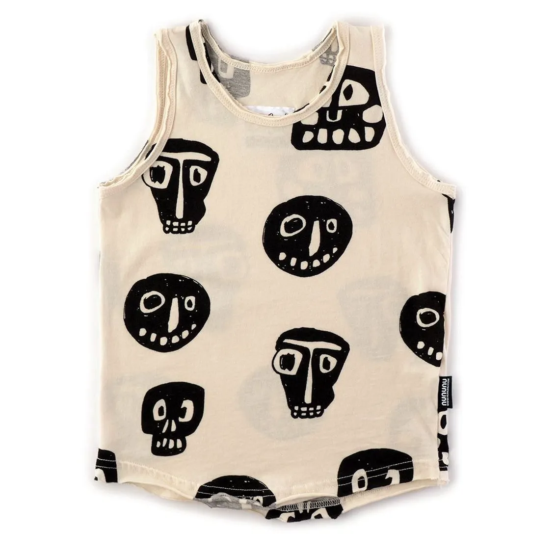 Nununu Kids Rowdy Masks Tank Top - Natural - 4-5Y/6-7Y