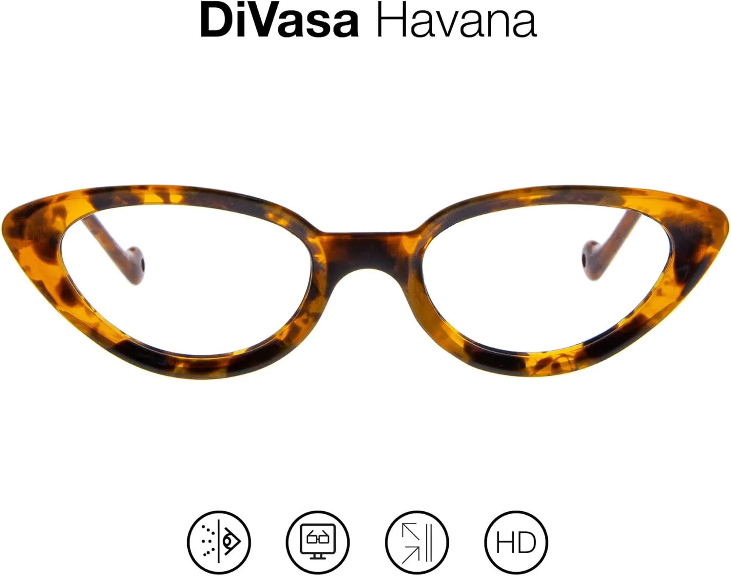 Reading Glasses Blue Light Blocking Unisex Readers. Acetate Frames, Flexible Temples and Anti-Reflective Lenses - Havana  2.5 - DIVASA