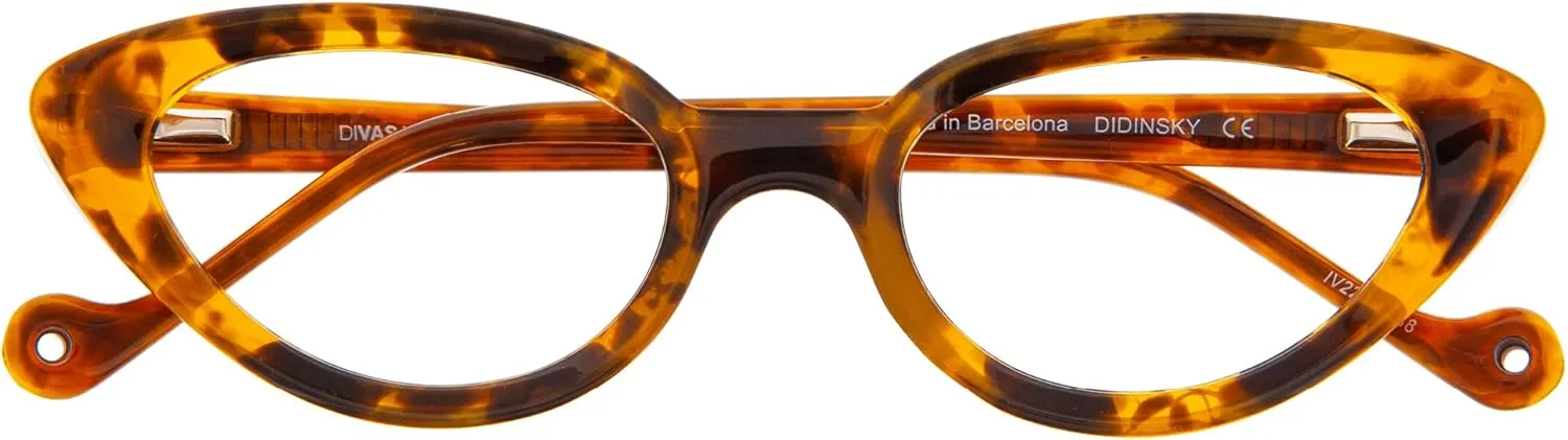 Reading Glasses Blue Light Blocking Unisex Readers. Acetate Frames, Flexible Temples and Anti-Reflective Lenses - Havana  2.5 - DIVASA