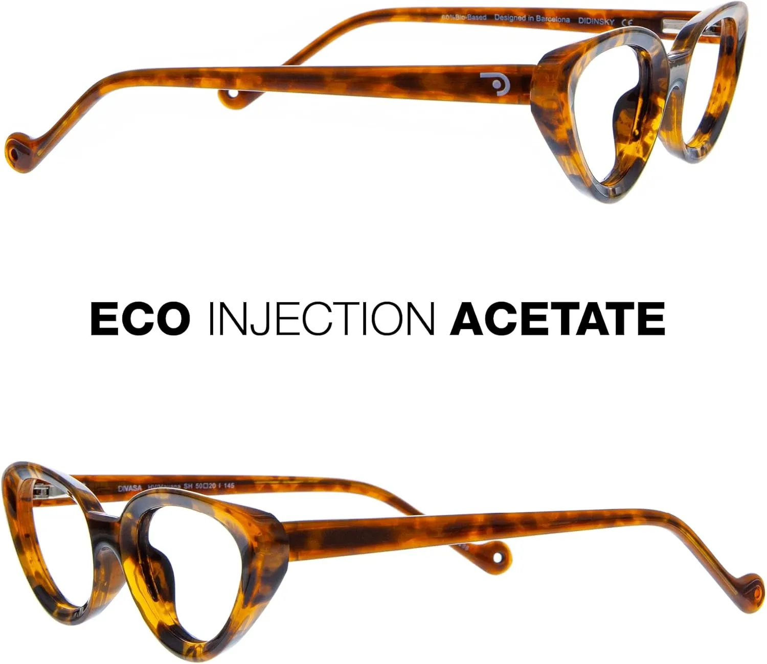 Reading Glasses Blue Light Blocking Unisex Readers. Acetate Frames, Flexible Temples and Anti-Reflective Lenses - Havana  2.5 - DIVASA