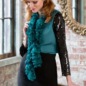 Red Heart Crochet Desiree's Ruffled Scarf