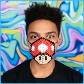 Red Mario Mushroom Surgical Kandi Face Mask