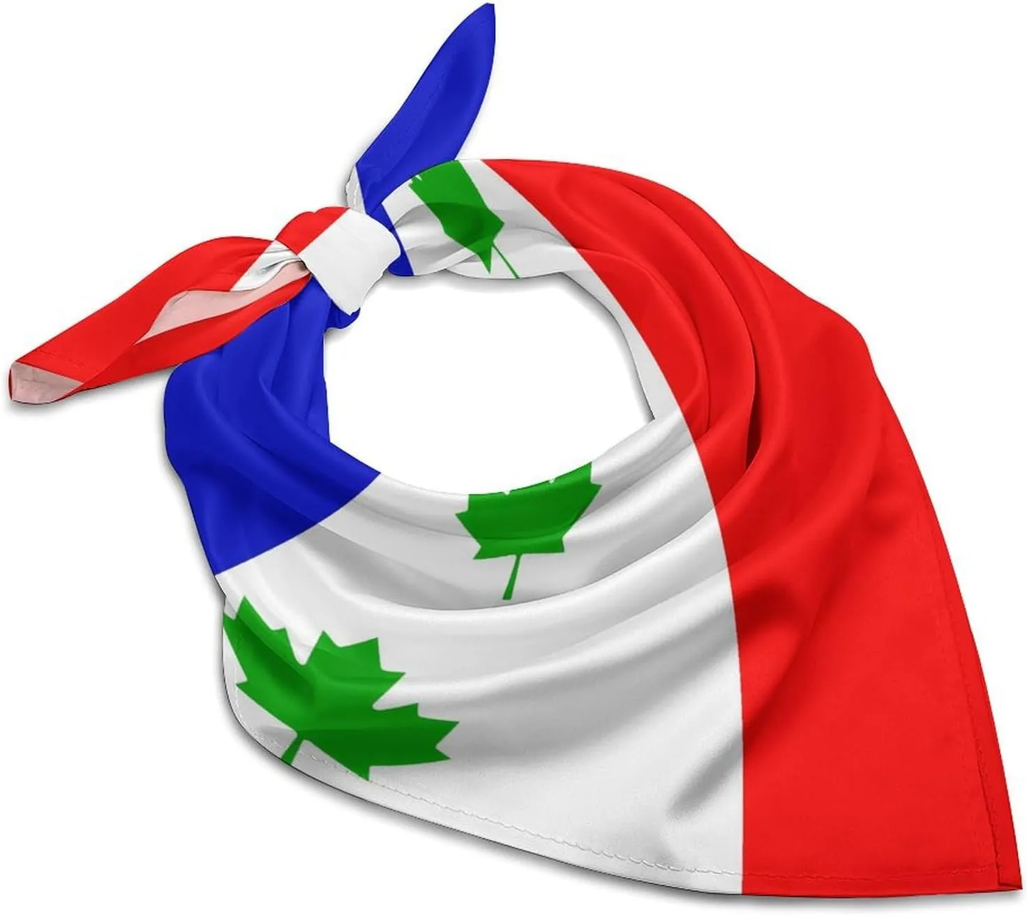 Saint-phrem-de-Beauce Flag Breathable Square Silk Scarf Fashion Pattern Lightweight Neck Hair Head Scarves