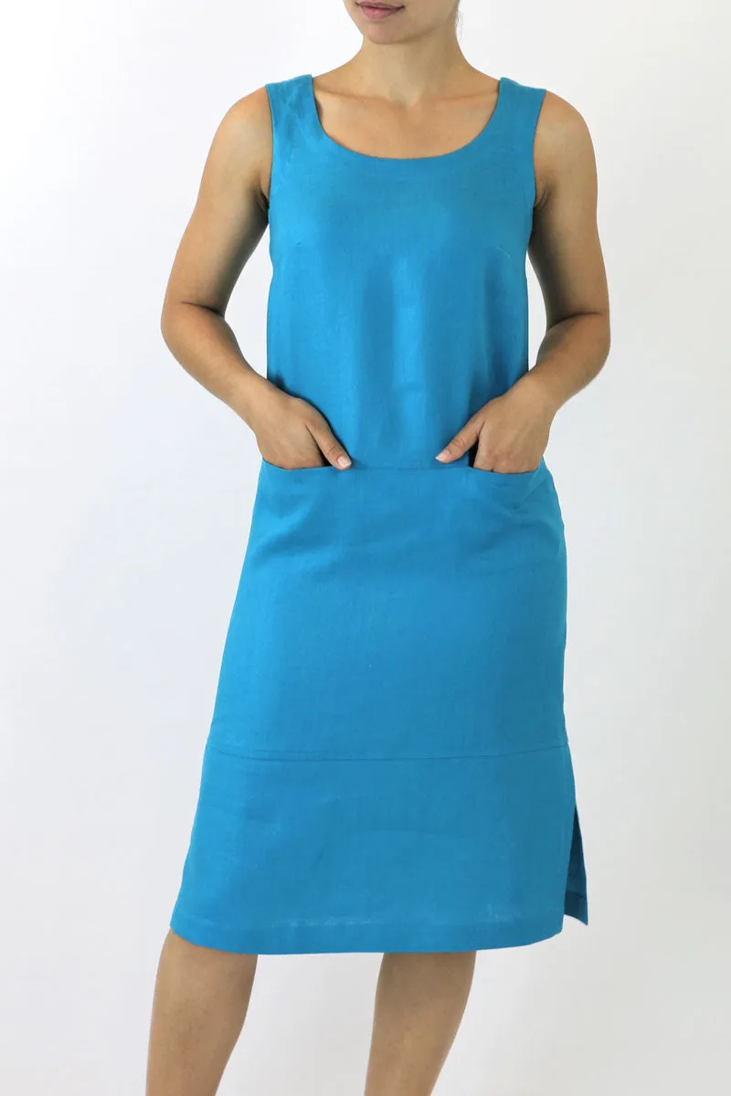 Shift Linen Column Dress ML-06
