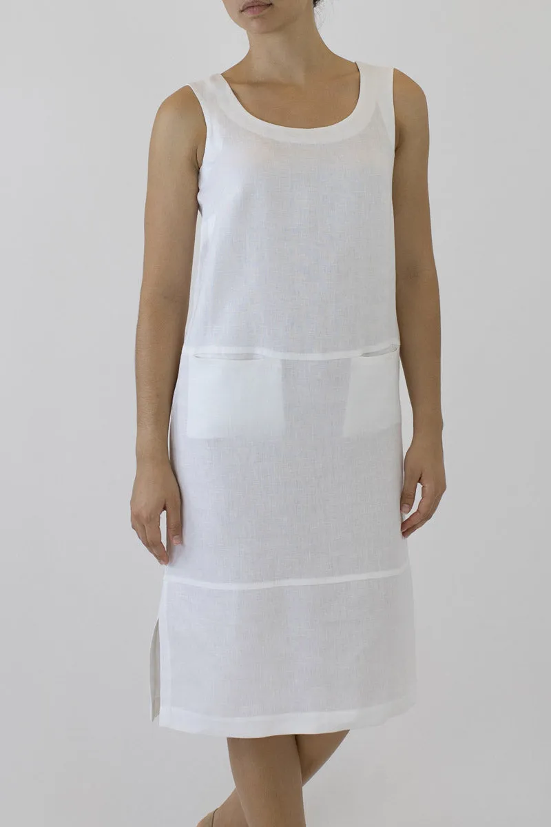 Shift Linen Column Dress ML-06