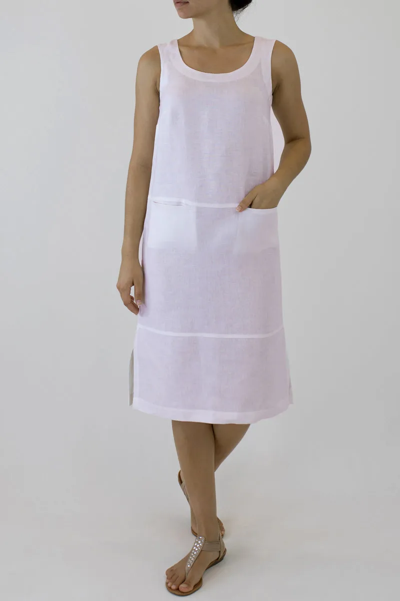 Shift Linen Column Dress ML-06