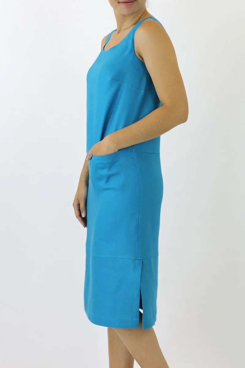 Shift Linen Column Dress ML-06