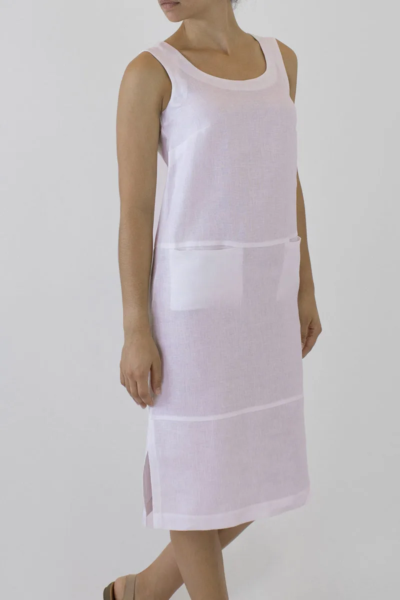 Shift Linen Column Dress ML-06