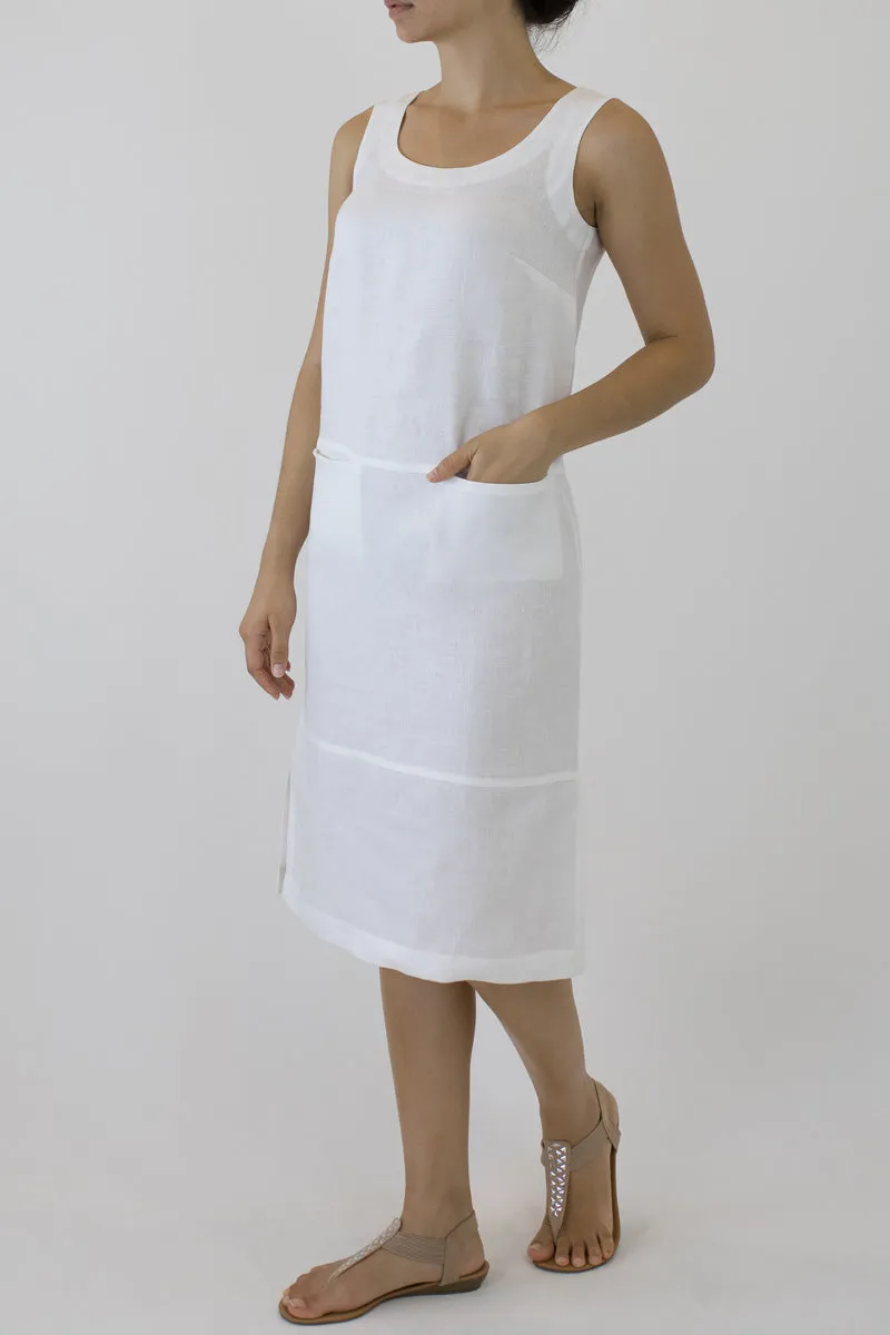 Shift Linen Column Dress ML-06