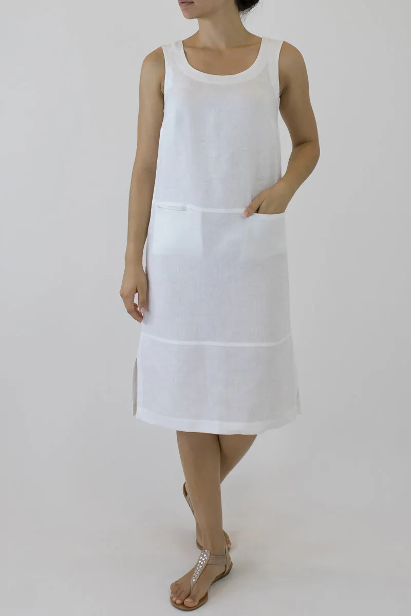 Shift Linen Column Dress ML-06