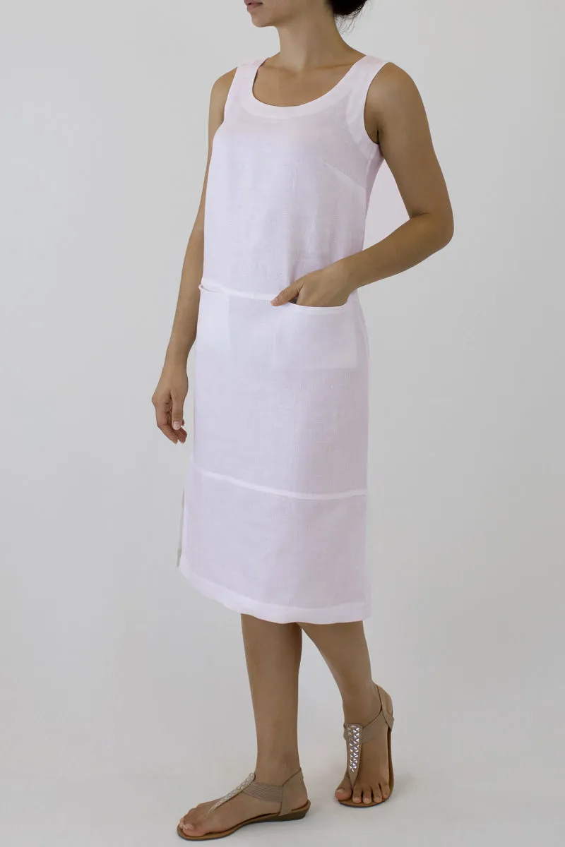 Shift Linen Column Dress ML-06
