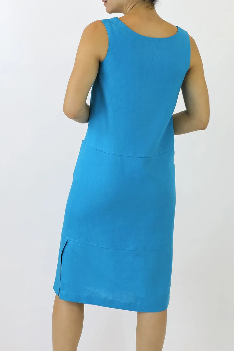 Shift Linen Column Dress ML-06