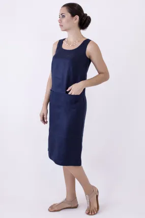 Shift Linen Column Dress ML-06