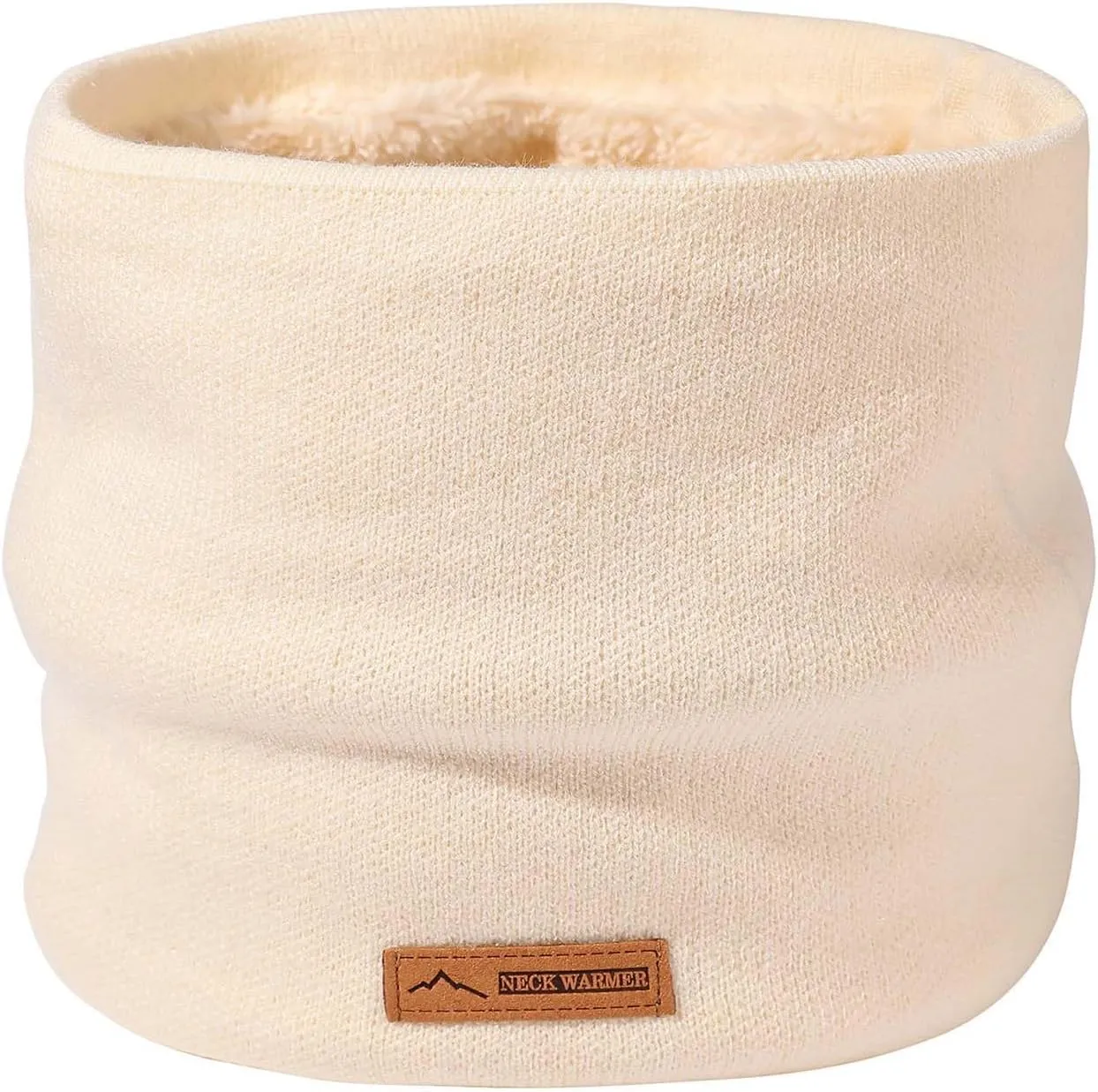 Sunward Double Layer Neck Gaiter Unisex Knitted Fleece Neck Scarfs Cashmere Soft Neck Warmer Ski Accessories