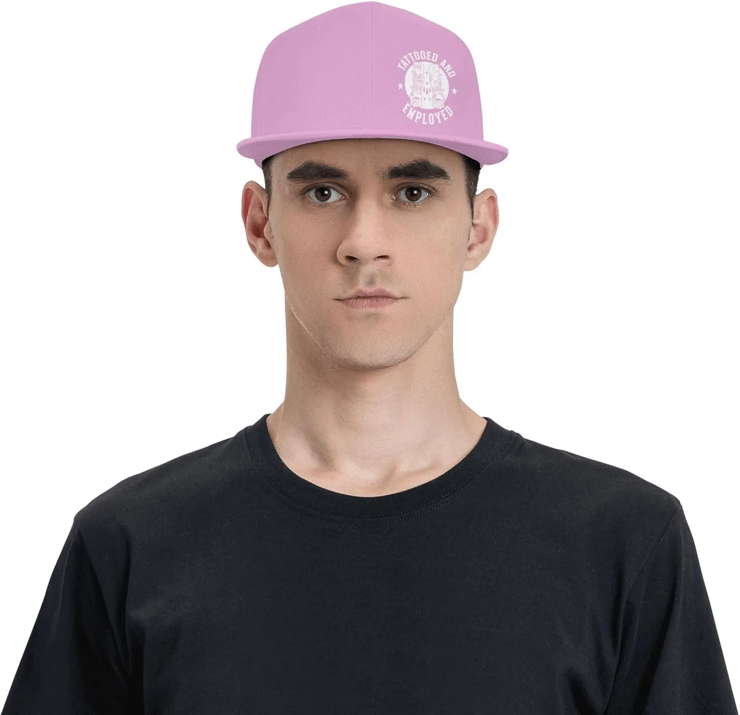 Tattooed and Employed Flat Bill Baseball Cap Funny Snapback Hat Hip Hop Adjustable Dad Trucker Hats
