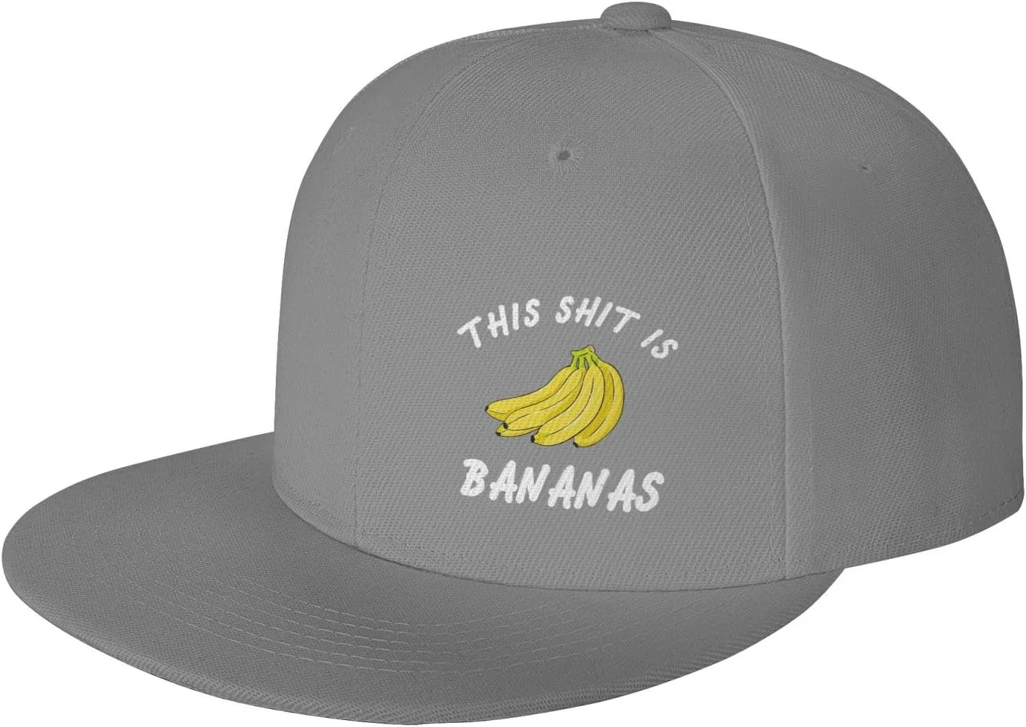 This Shit is Bananas Flat Bill Baseball Cap Funny Snapback Hat Hip Hop Adjustable Dad Trucker Hats