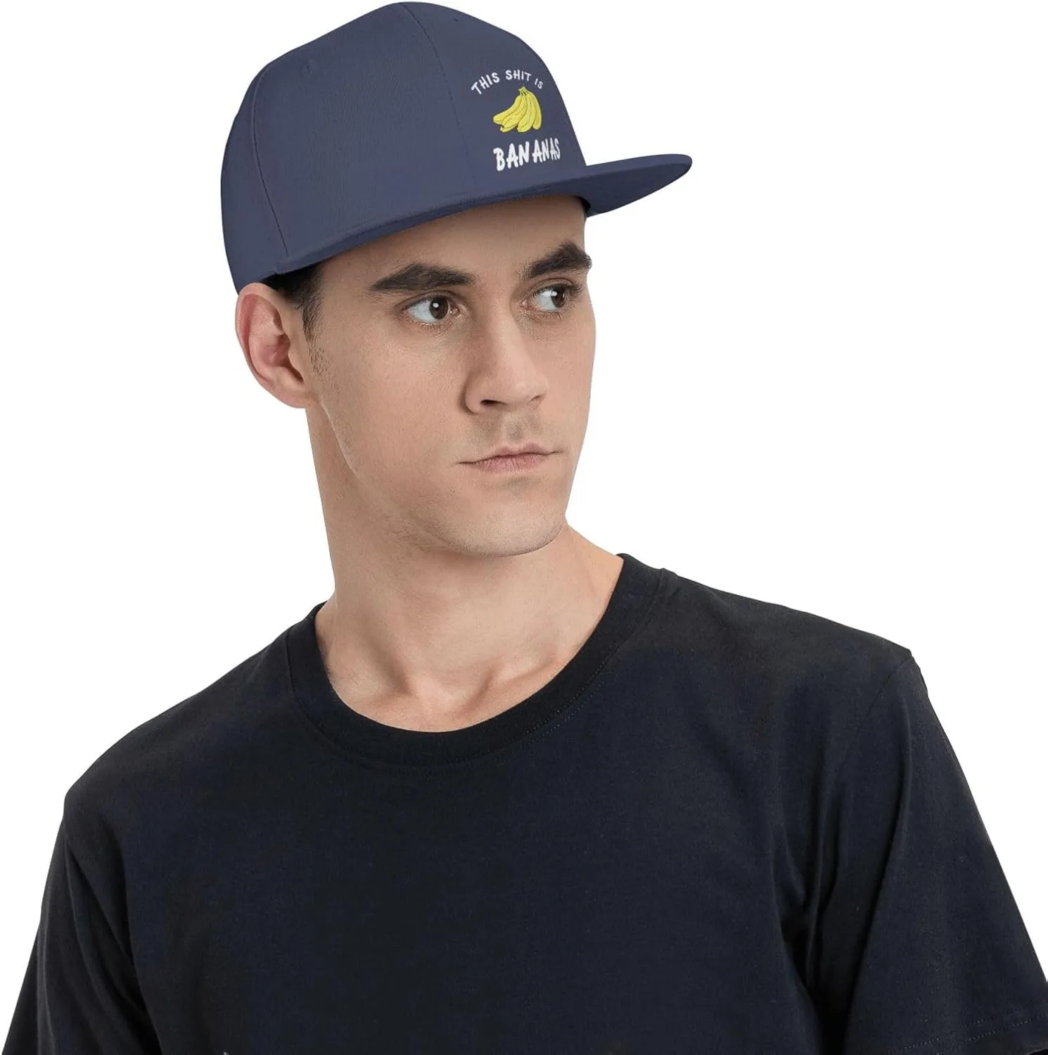 This Shit is Bananas Flat Bill Baseball Cap Funny Snapback Hat Hip Hop Adjustable Dad Trucker Hats