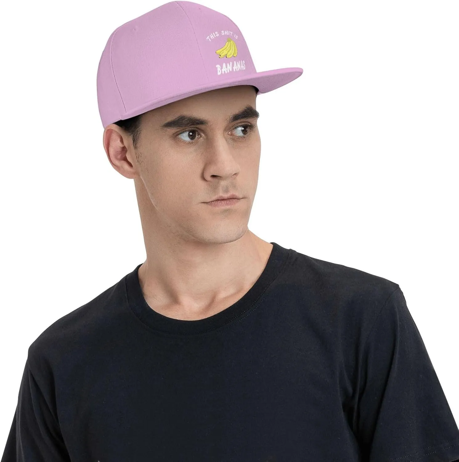 This Shit is Bananas Flat Bill Baseball Cap Funny Snapback Hat Hip Hop Adjustable Dad Trucker Hats