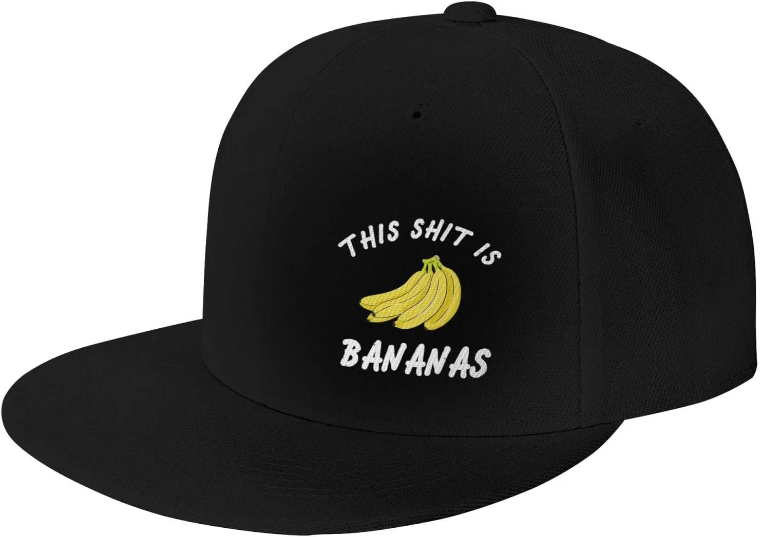 This Shit is Bananas Flat Bill Baseball Cap Funny Snapback Hat Hip Hop Adjustable Dad Trucker Hats