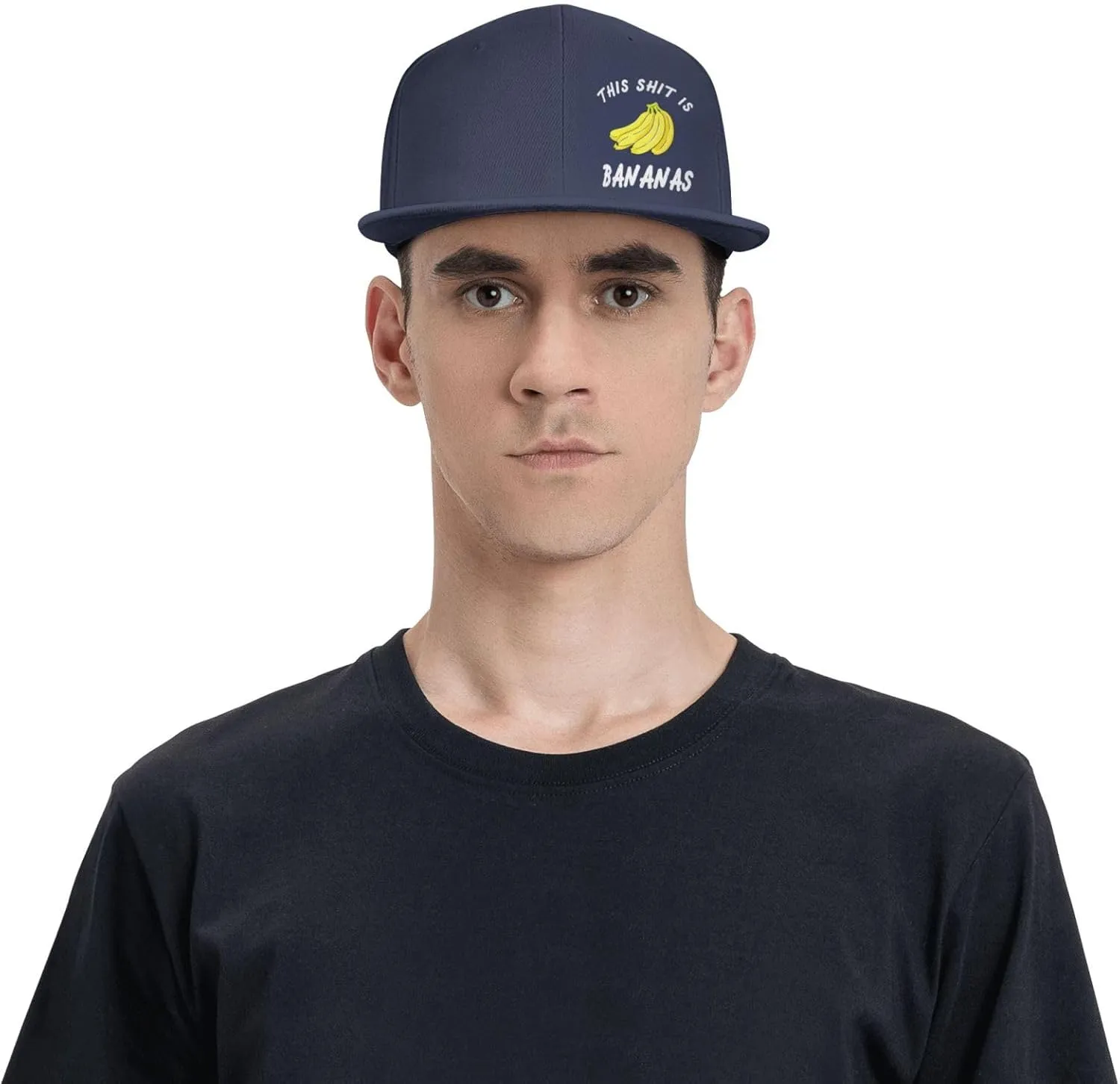 This Shit is Bananas Flat Bill Baseball Cap Funny Snapback Hat Hip Hop Adjustable Dad Trucker Hats