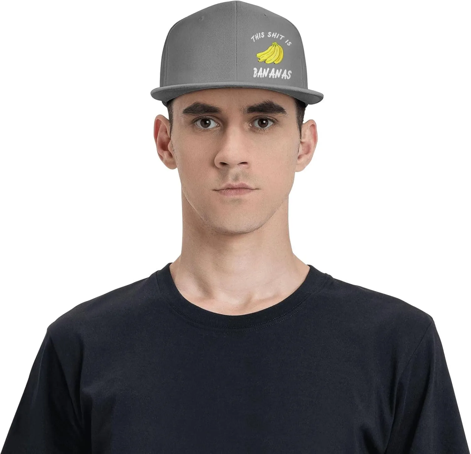 This Shit is Bananas Flat Bill Baseball Cap Funny Snapback Hat Hip Hop Adjustable Dad Trucker Hats