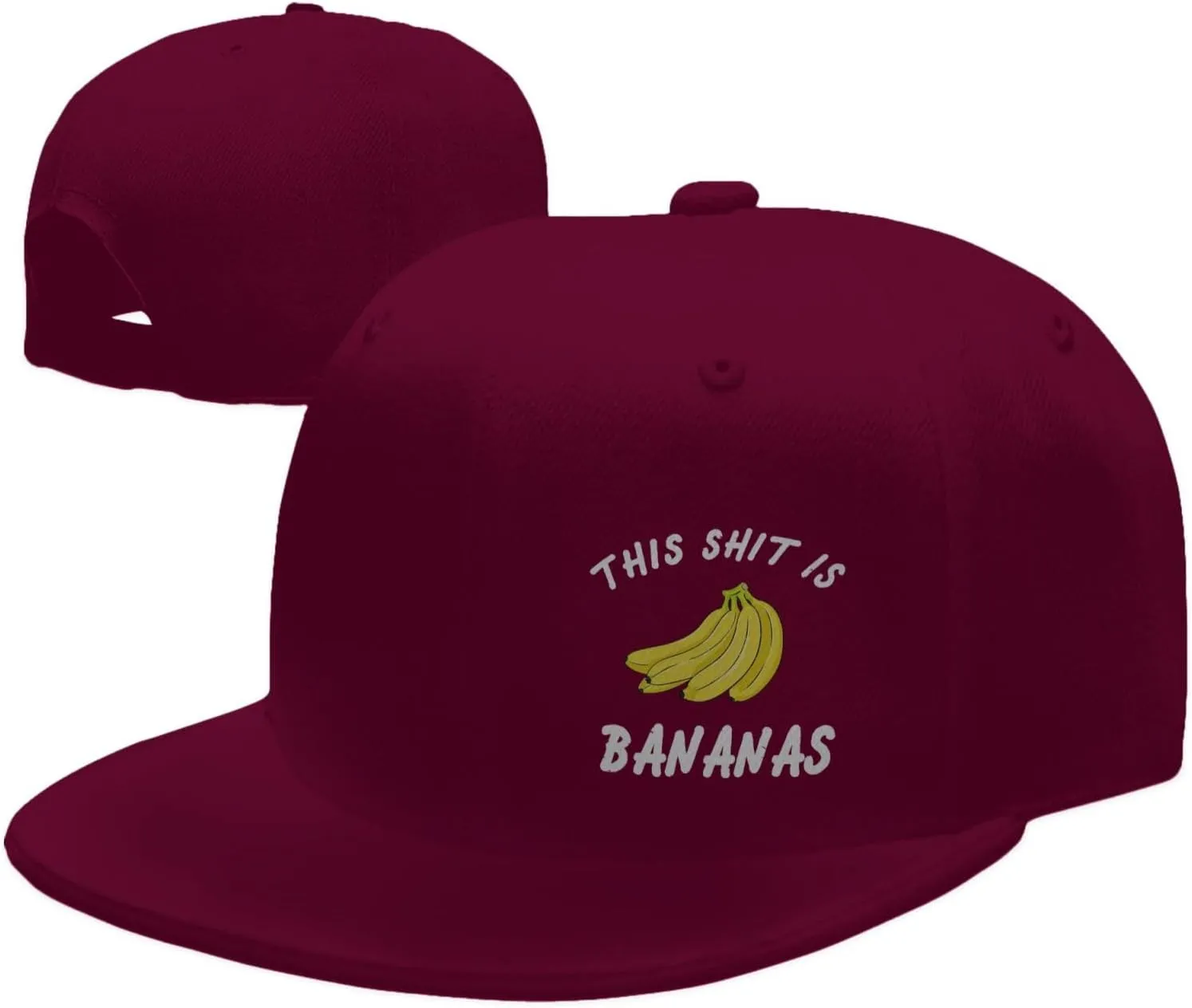 This Shit is Bananas Flat Bill Baseball Cap Funny Snapback Hat Hip Hop Adjustable Dad Trucker Hats